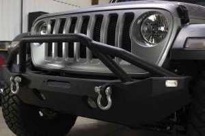 Jeep Wrangler JL Front Bumper - Fishbone Offroad - Mid-Width Winch - Black - `18-`27